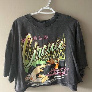 H&M Gray Short Sleeve Tee with Graphic Design